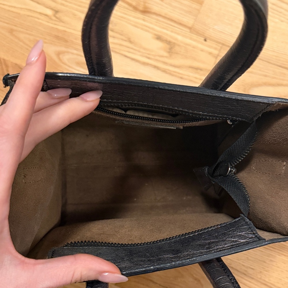 Valentino Shimmering Black and Silver Satchel - Picture 2 of 2
